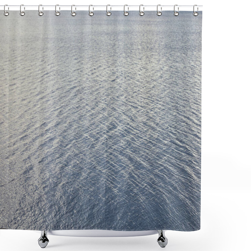 Personality  View Of Blue River With Peaceful Waves And Copy Space Shower Curtains