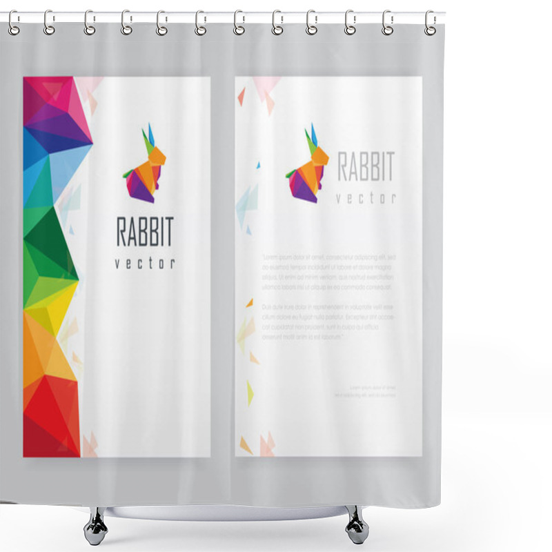 Personality  Polygonal Letterhead Template Set Shower Curtains