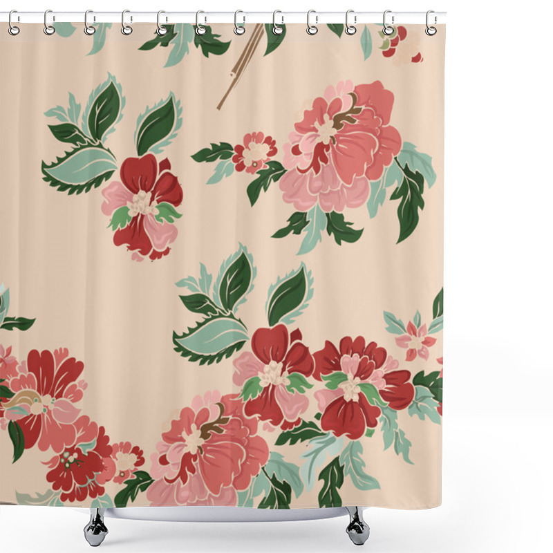 Personality  Beautiful Floral Seamless Pattern Shower Curtains