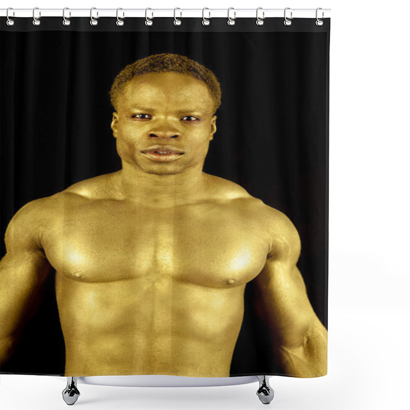 Personality  Chest Gold Shower Curtains