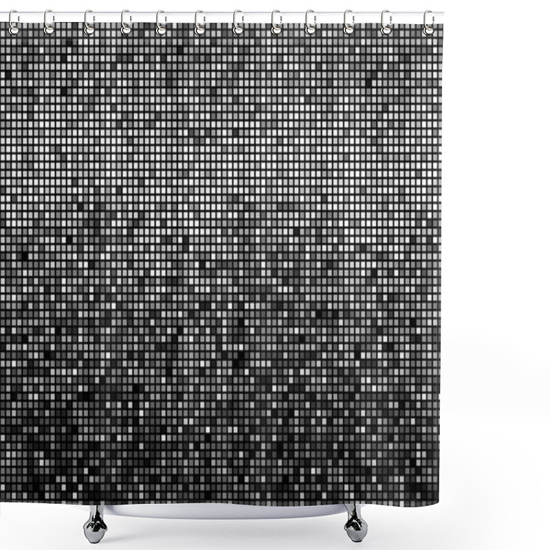 Personality  Black And White Mosaic. Shower Curtains