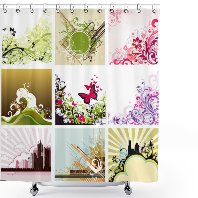 Personality  Floral Background Shower Curtains