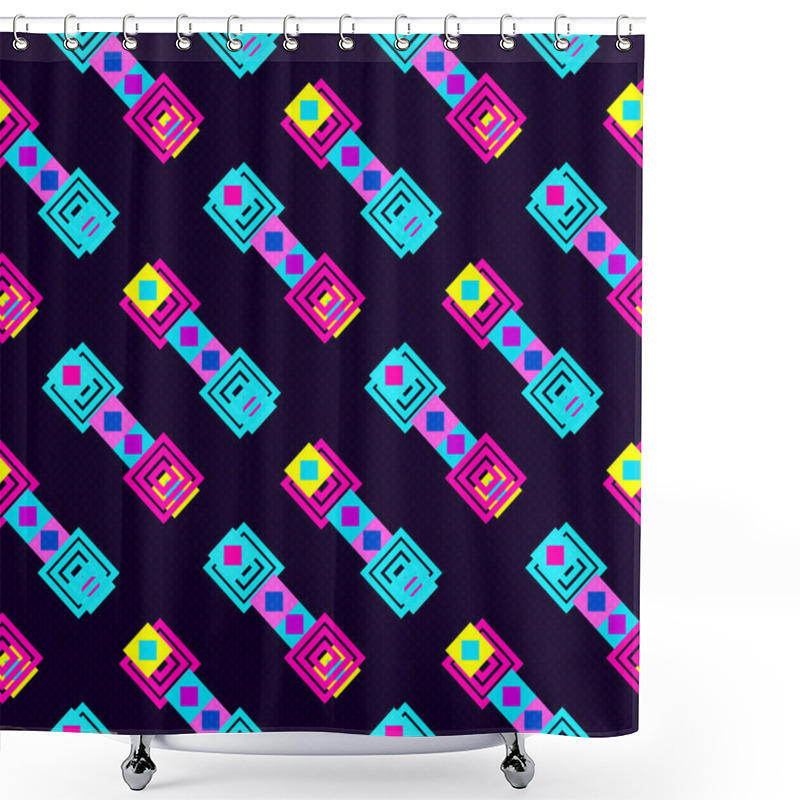 Personality  Graffiti Geometric Abstract Pattern Shower Curtains