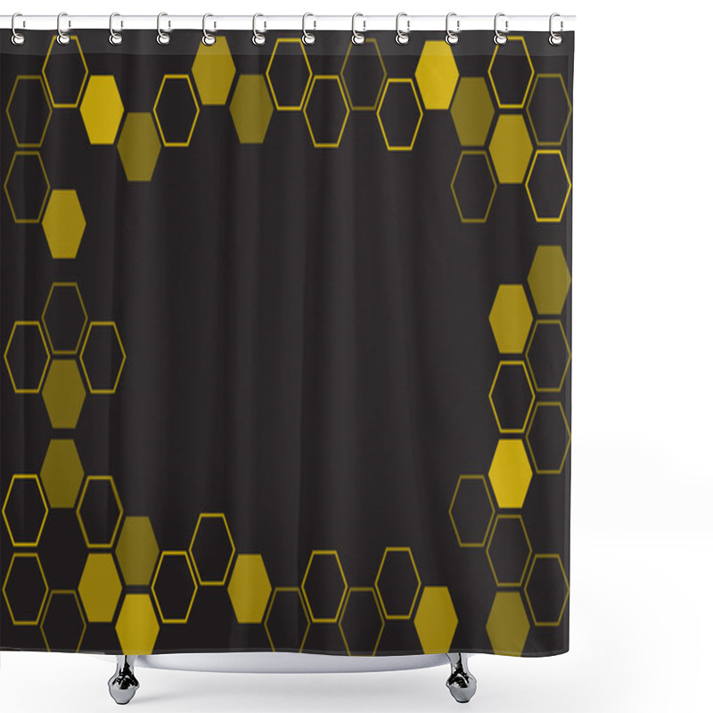 Personality  Abstract Bee Hive Background , Abstract Hexagon Background Shower Curtains