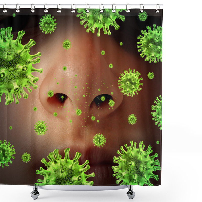 Personality  Nasal Infection Shower Curtains