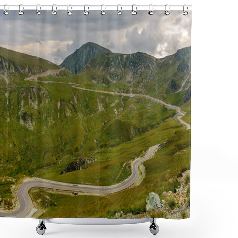 Personality  Amazing Panorama View Of The Highest Road In The Romanian Parang Mountains -  Transalpina  Shower Curtains