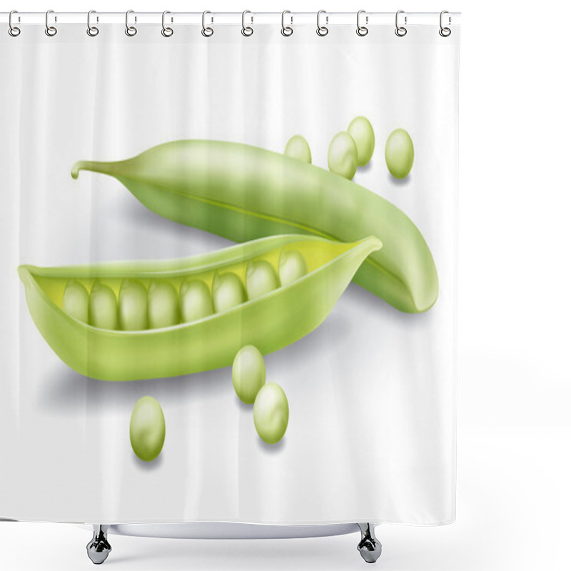 Personality  Peas Illustration Shower Curtains