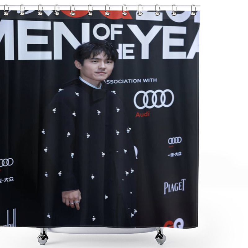 Personality  Chinese Actor Liu Haoran, Also Known As Turbo Liu, Shows Up In Black At The Red Carpet For The GQ Men Of The Year 2020, Shanghai, China, 4 December 2020.   Shower Curtains