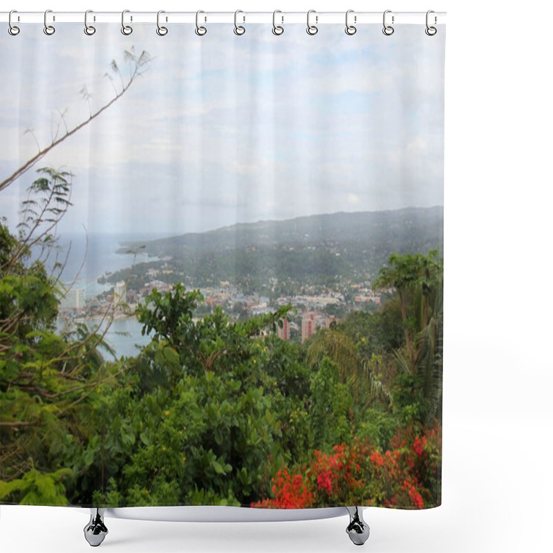 Personality  Ocho Rios Aerial View From The Top Of Mystic Mountain, Jamaica. Shower Curtains