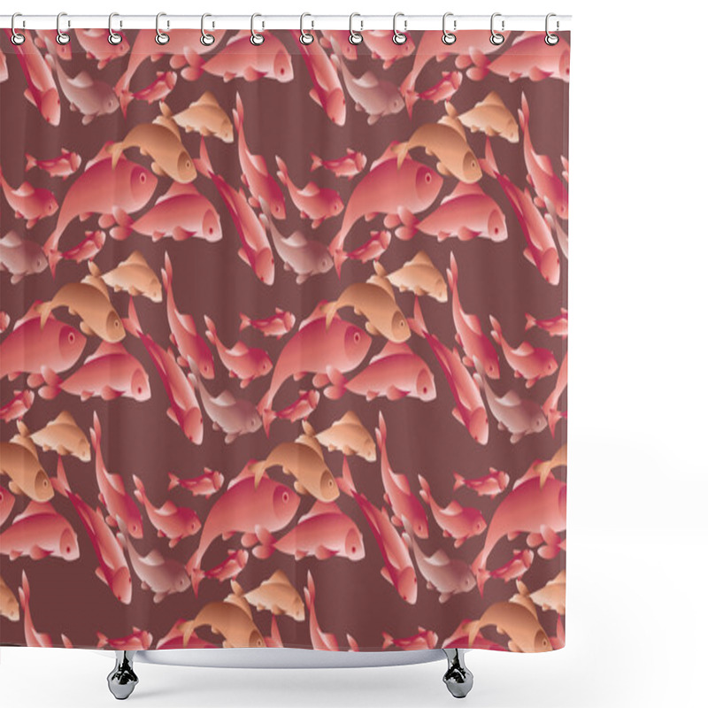 Personality  Koi Fish Illustration Shower Curtains