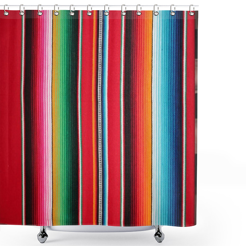 Personality  Mexico Mexican Poncho Cinco De Mayo Fiesta Background Rug With Stripes Stock, Photo, Photograph, Image, Picture, Shower Curtains