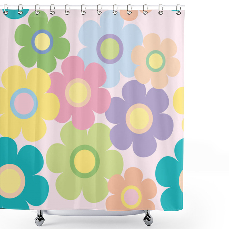 Personality  Background Flowers Shower Curtains