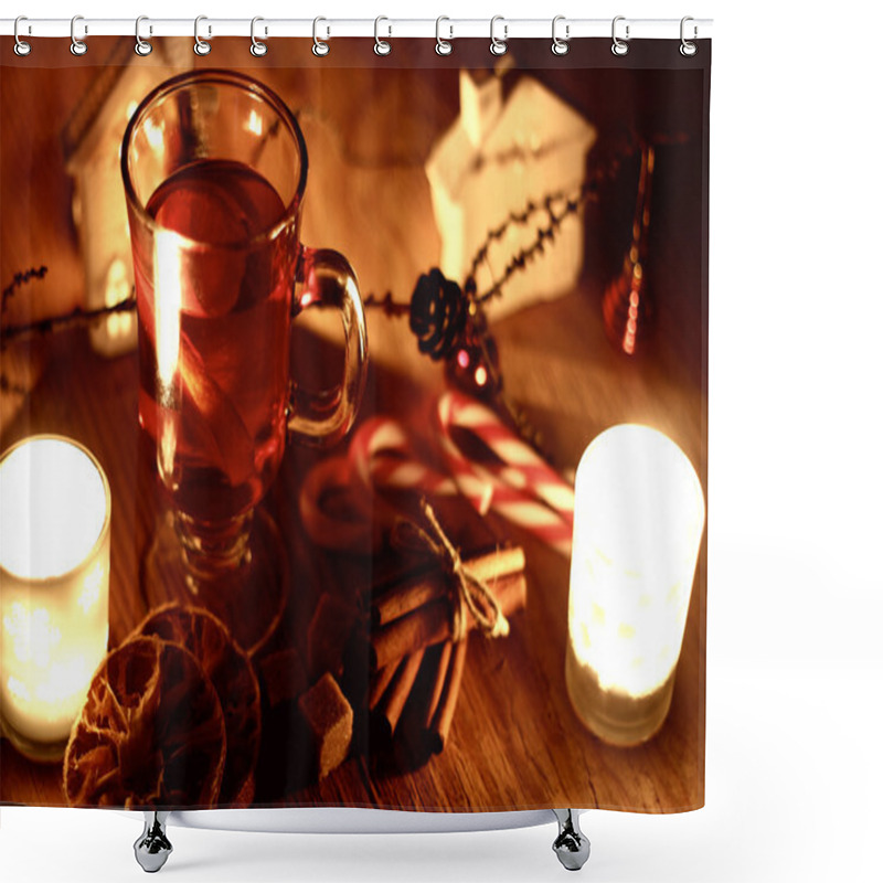 Personality  Anti Flu Grog Orange Cinnamon Sugar Shower Curtains