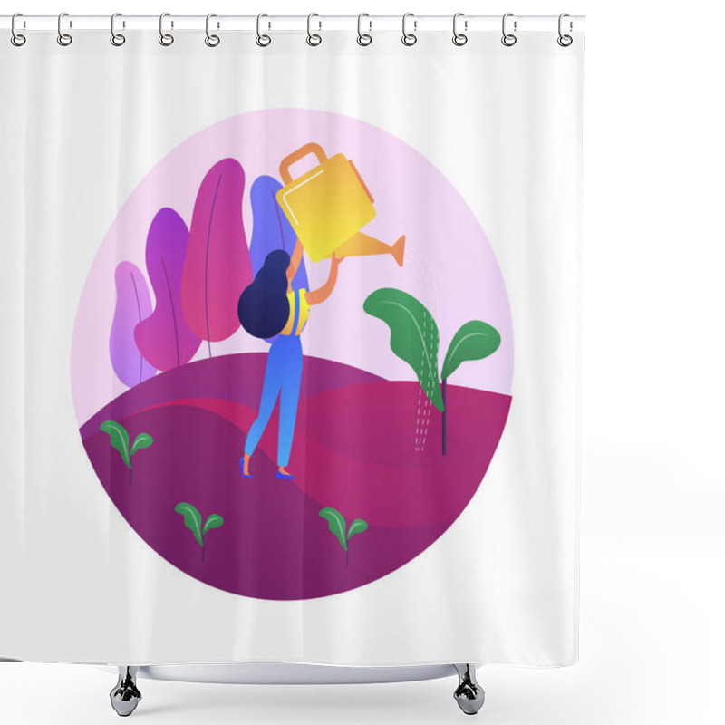 Personality  Reforestation Abstract Concept Vector Illustration. Silviculture, Reforestation Program, Replanting Trees, Forest Natural Restoration, Save Woodland, Climate Change Mitigation Abstract Metaphor. Shower Curtains