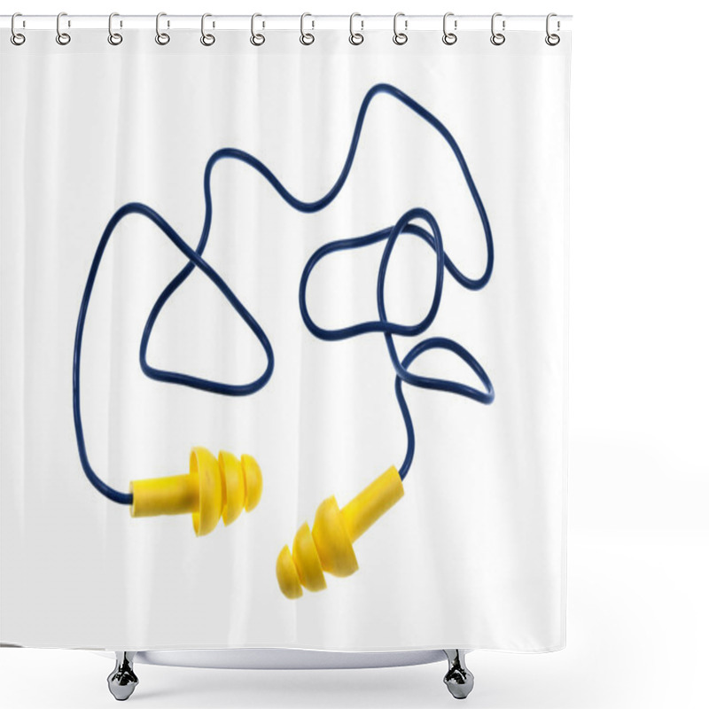 Personality  Reusable Ear Plugs With Cord Shower Curtains