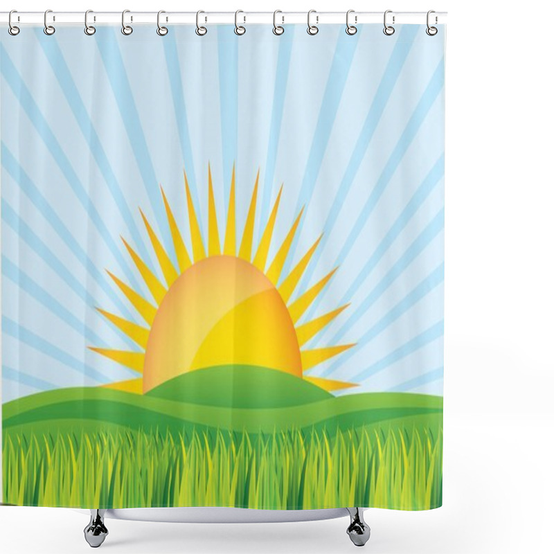 Personality  Sunrise Shower Curtains