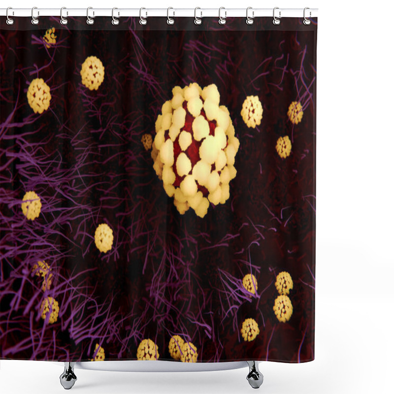 Personality  Sars Disease, Coronavirus In The Lung Shower Curtains