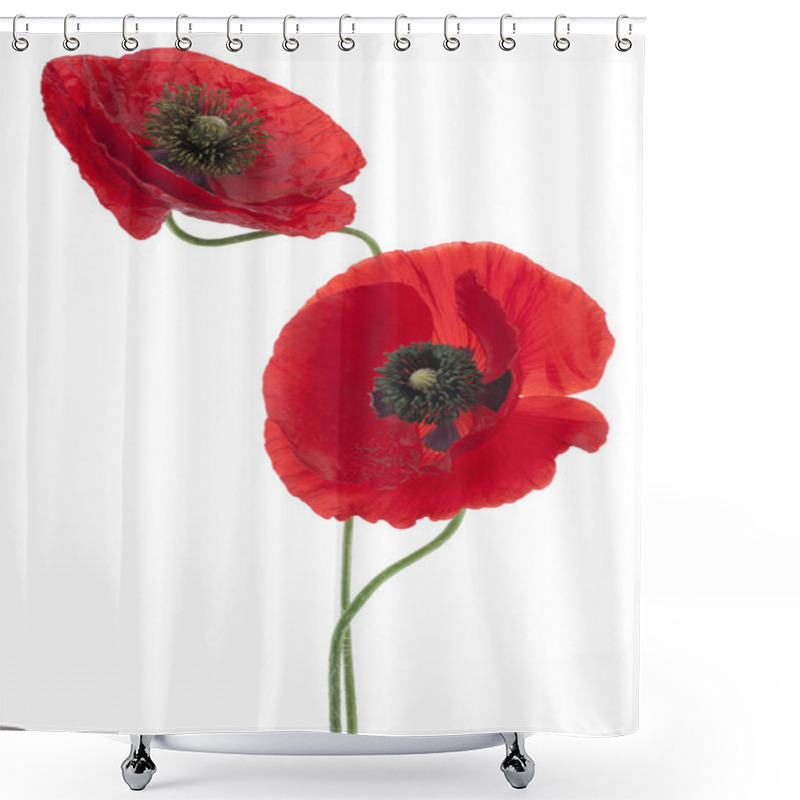 Personality  Poppy Flowers Shower Curtains