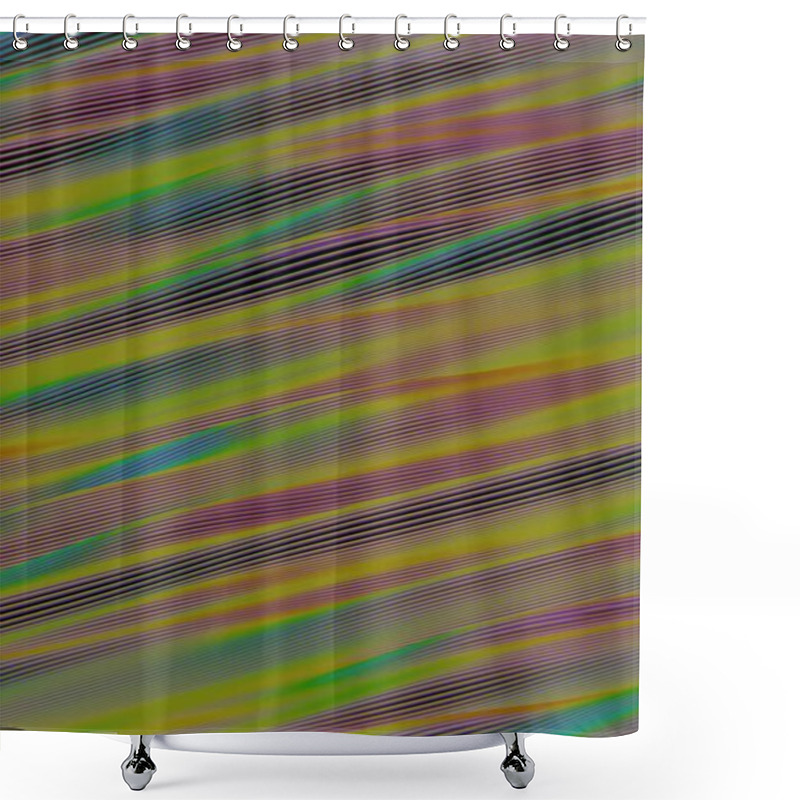 Personality  Vibrant Abstract Lines With Gradient Motion Flow Shower Curtains