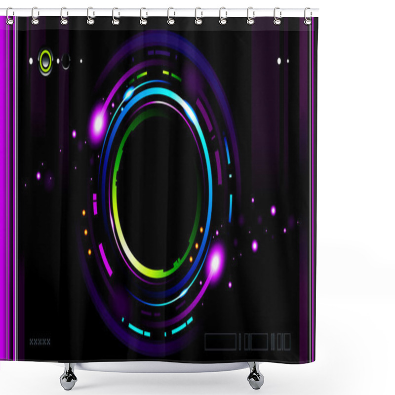 Personality  Cool Futuristic Background Shower Curtains