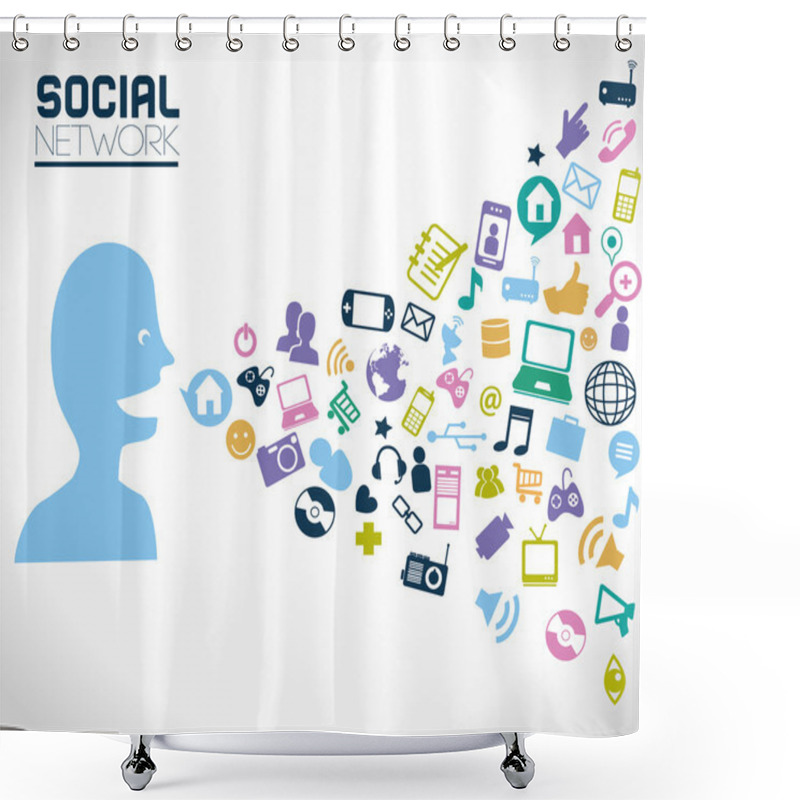 Personality  Social Network Shower Curtains