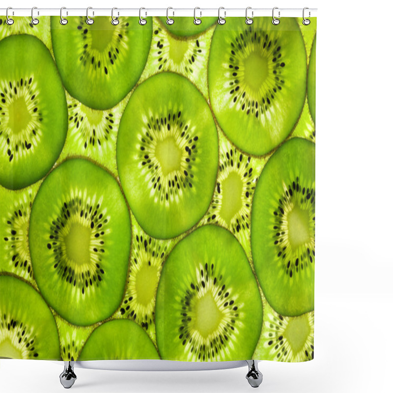 Personality  Fresh Kiwi Pattern / Background / Back Lit Shower Curtains