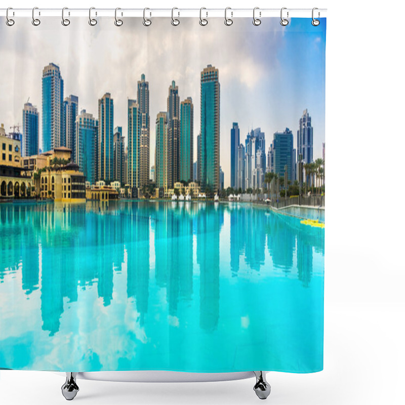 Personality  Dubai Skyline, UAE Shower Curtains