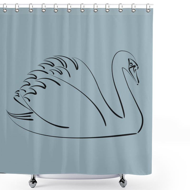 Personality  Black Swan. Shower Curtains