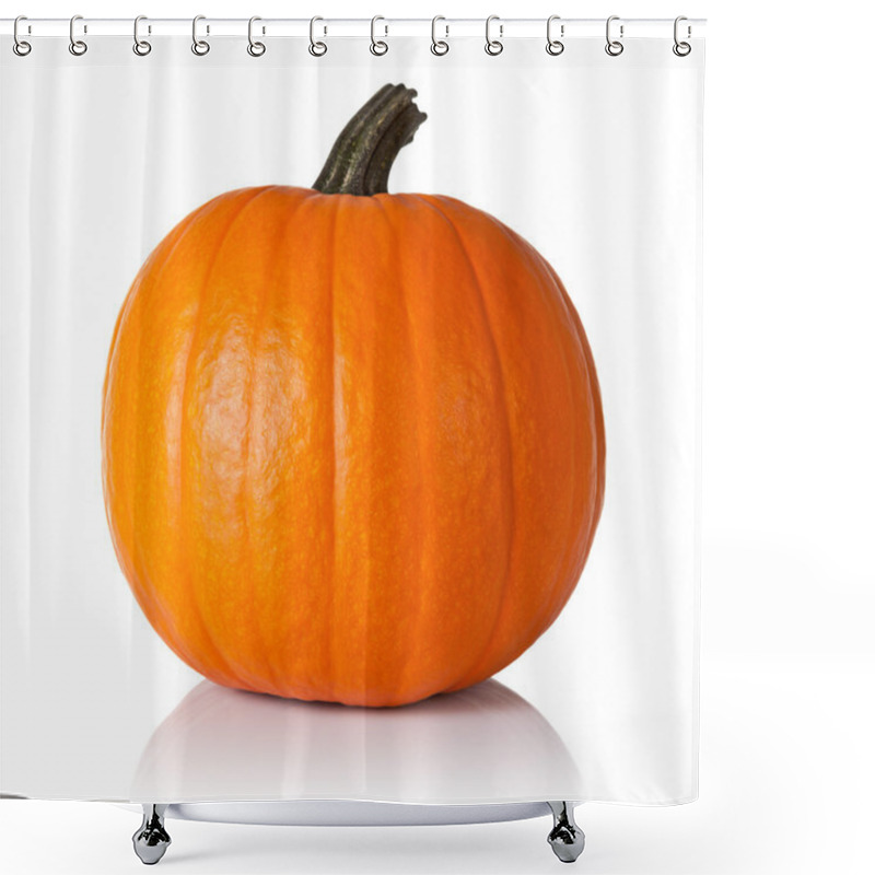 Personality  Pumpkin On White Shower Curtains