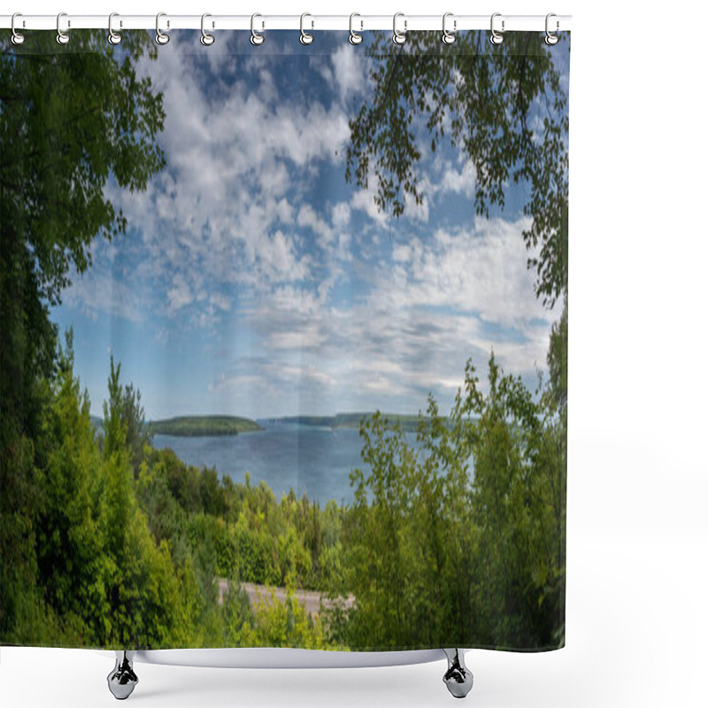 Personality  Lookout View Of South Bay And The East Channel In Munising Michigan Shower Curtains