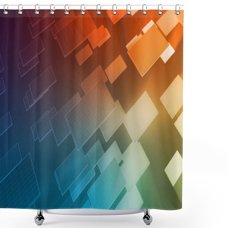 Personality  Data Tracking Shower Curtains