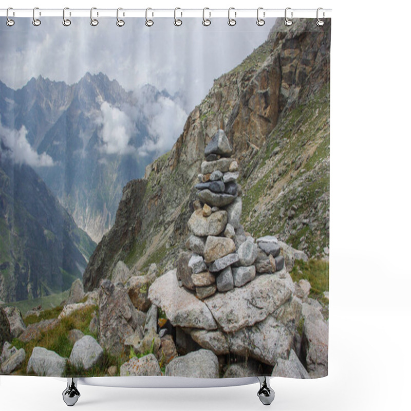 Personality  Stones Architecture In Mountains Russian Federation, Caucasus, July 2012 Shower Curtains