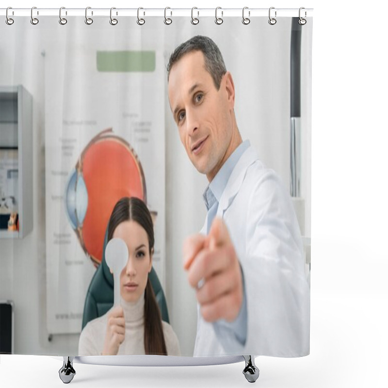 Personality  Eye Test Shower Curtains