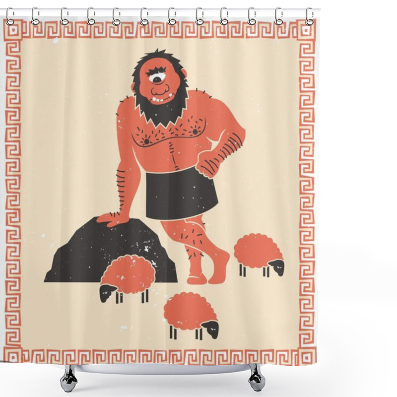 Personality  Cyclops Polyphemus Shower Curtains