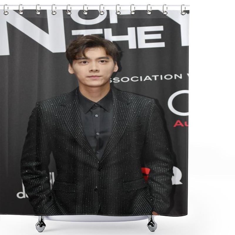 Personality  Chinese Actor And Singer Li Yifeng, Also Known As Evan Li, Shows Up In Black Suit, Showing Off His Elegance At The Red Carpet For The GQ Men Of The Year 2020, Shanghai, China, 4 December 2020.   Shower Curtains