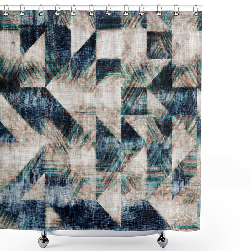 Personality  Mixed Media Collage Aged Seamless Pattern Swatch Shower Curtains