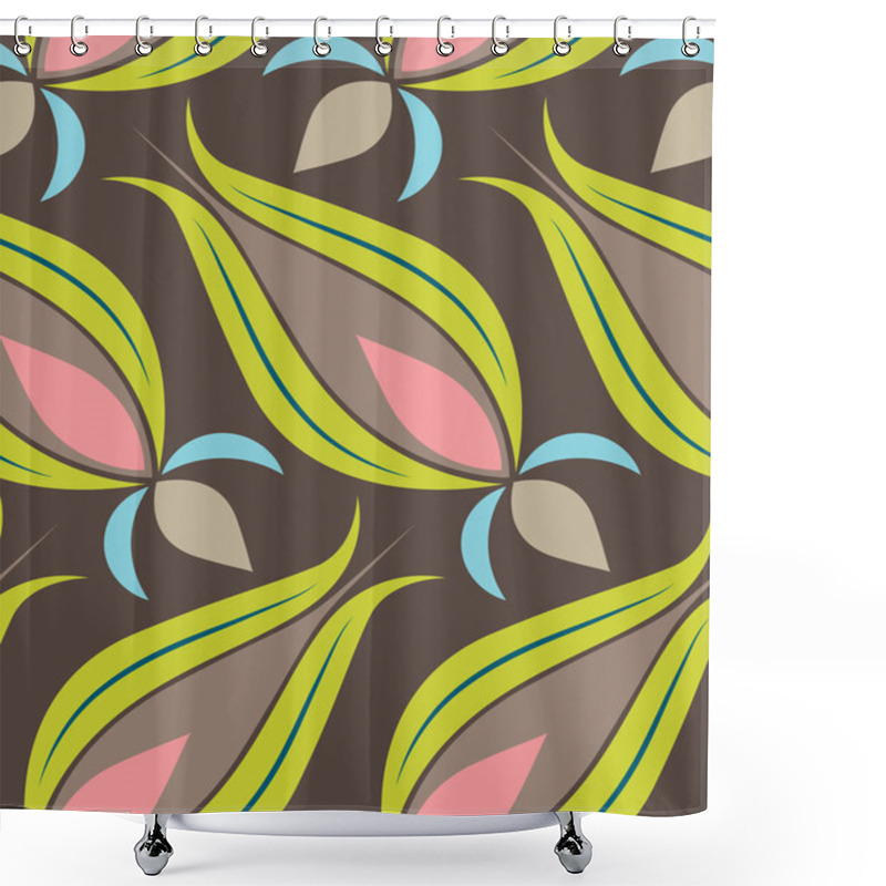 Personality  Ottoman Tulip Seamsless Pattern Shower Curtains