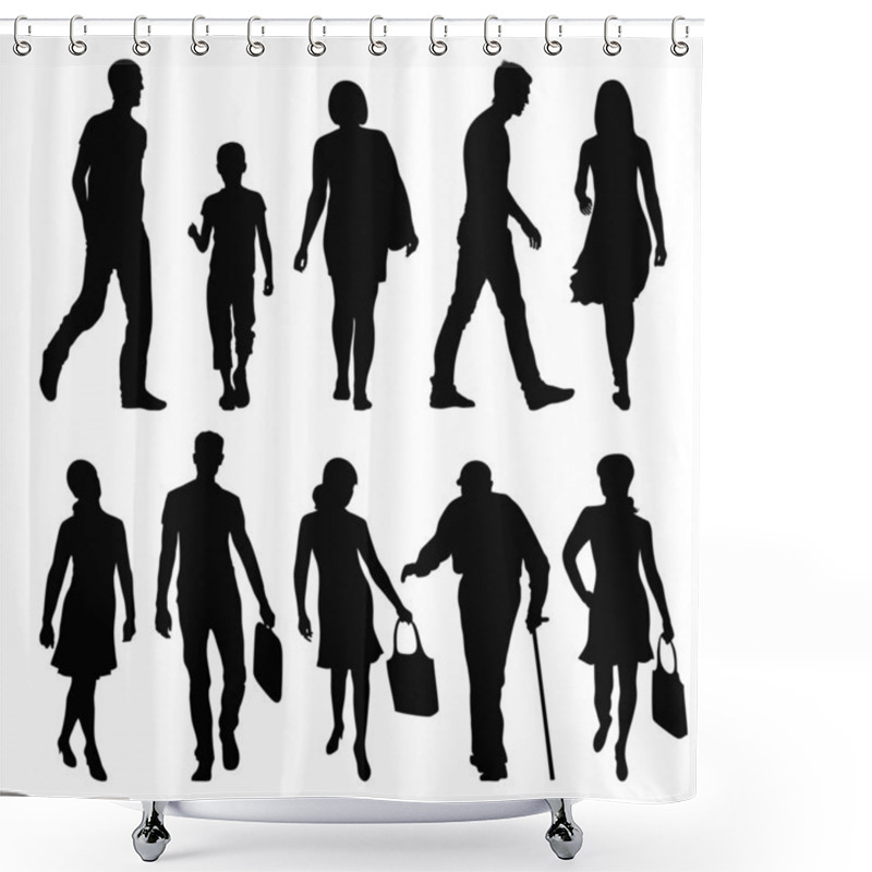 Personality  Pedestrians Shower Curtains