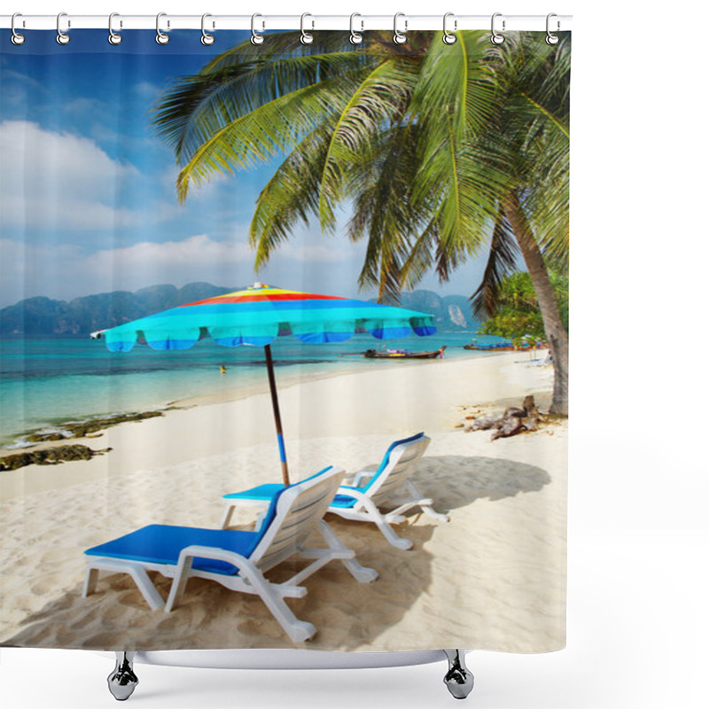 Personality  Tropical Beach Shower Curtains