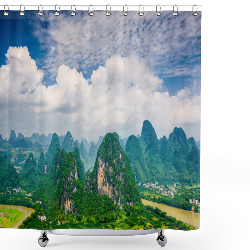 Personality  Karst Mountains Shower Curtains