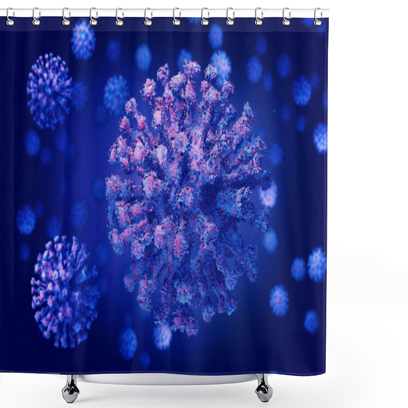 Personality  COVID-19 Virus Microworld Of Human Concept Shower Curtains