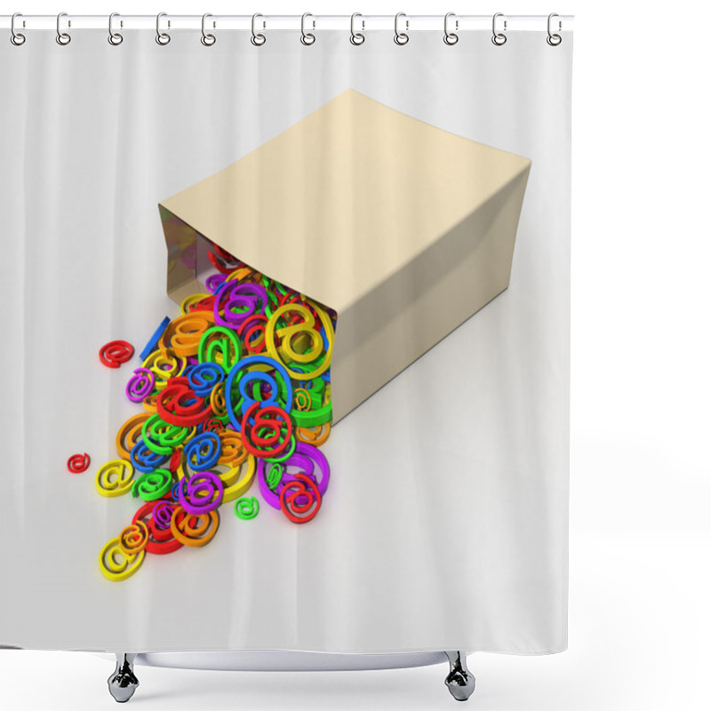 Personality  Package Of Symbols Shower Curtains