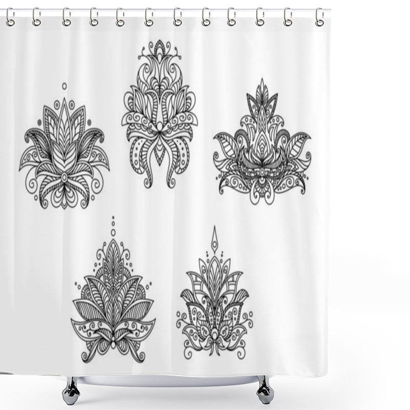 Personality  Turkish, Indian And Persian Paisley Floral Motifs Shower Curtains