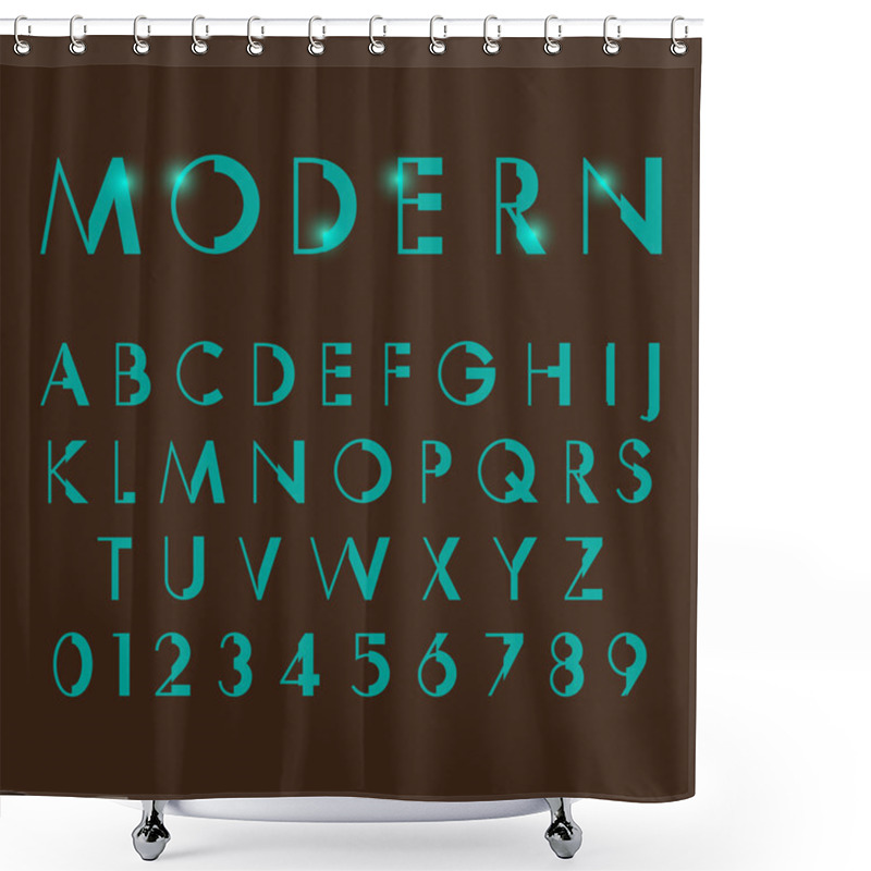 Personality  Alphabetic Fonts And Numbers Shower Curtains