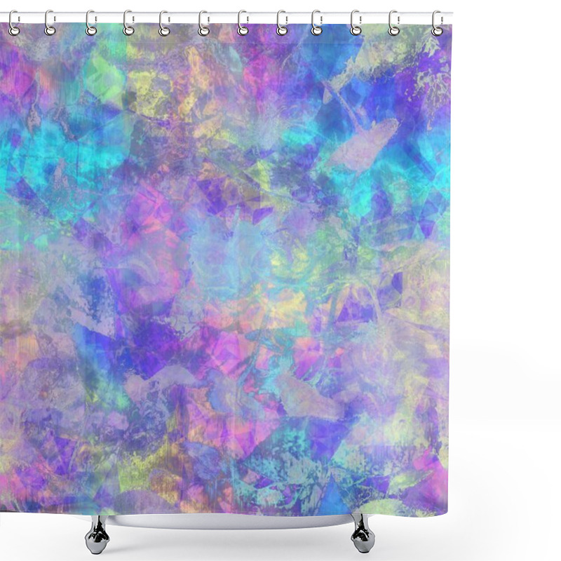 Personality  Seamless Iridescent Rainbow Light Pattern For Print Shower Curtains