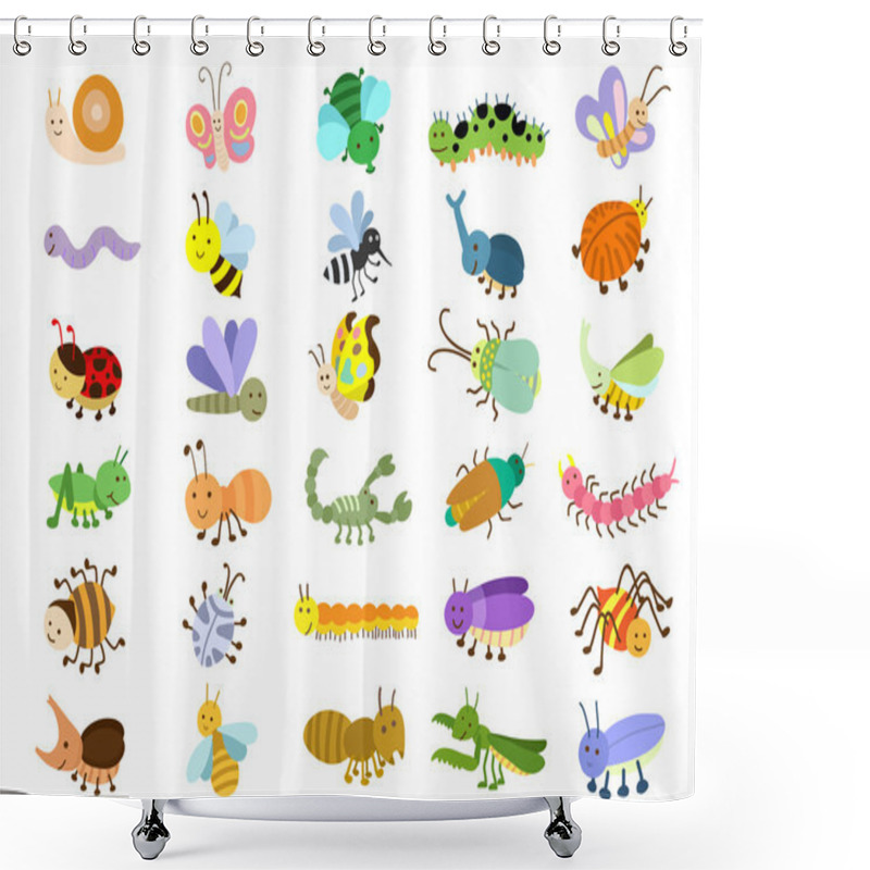 Personality  Insect Shower Curtains