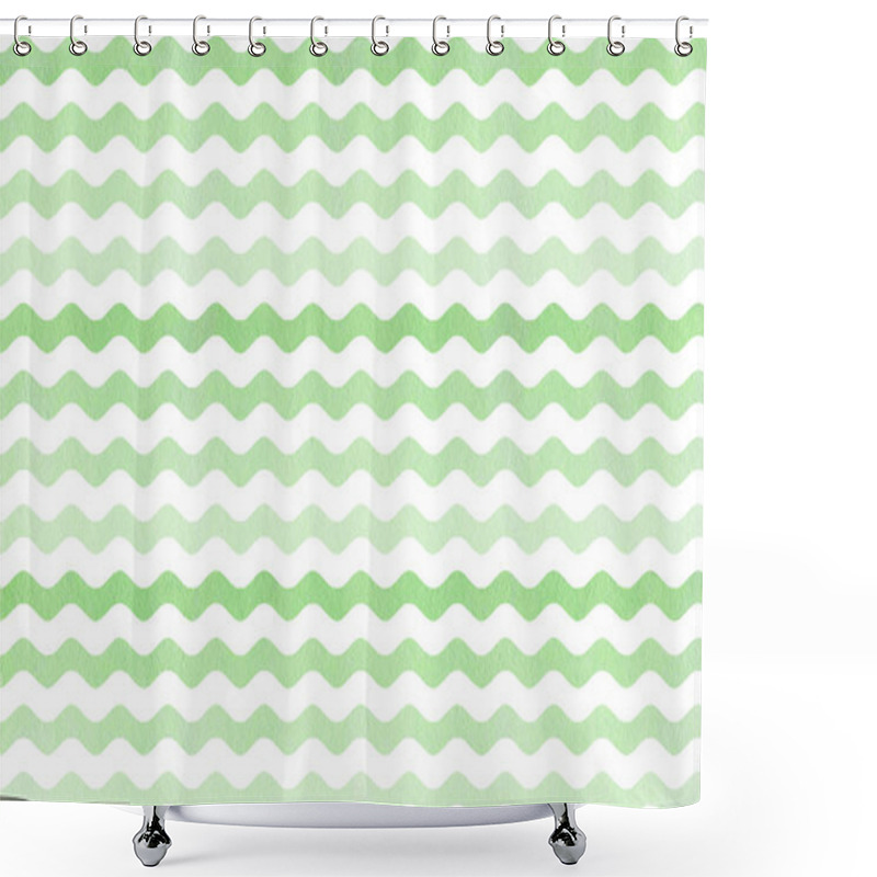 Personality  Wavy Striped Background. Shower Curtains