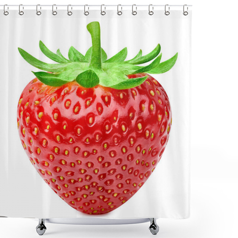 Personality  Strawberry Isolated On White Shower Curtains