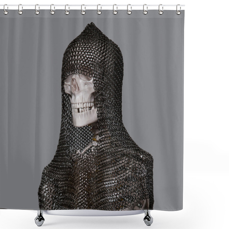 Personality  Skeleton In The Armour Shower Curtains