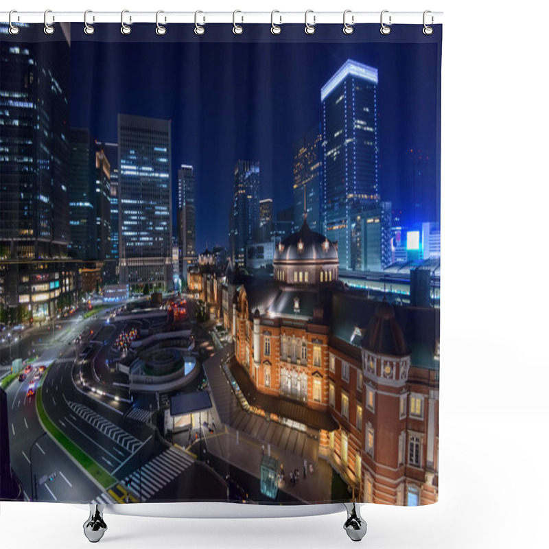 Personality  Night Scene Of Tokyo Station Shower Curtains